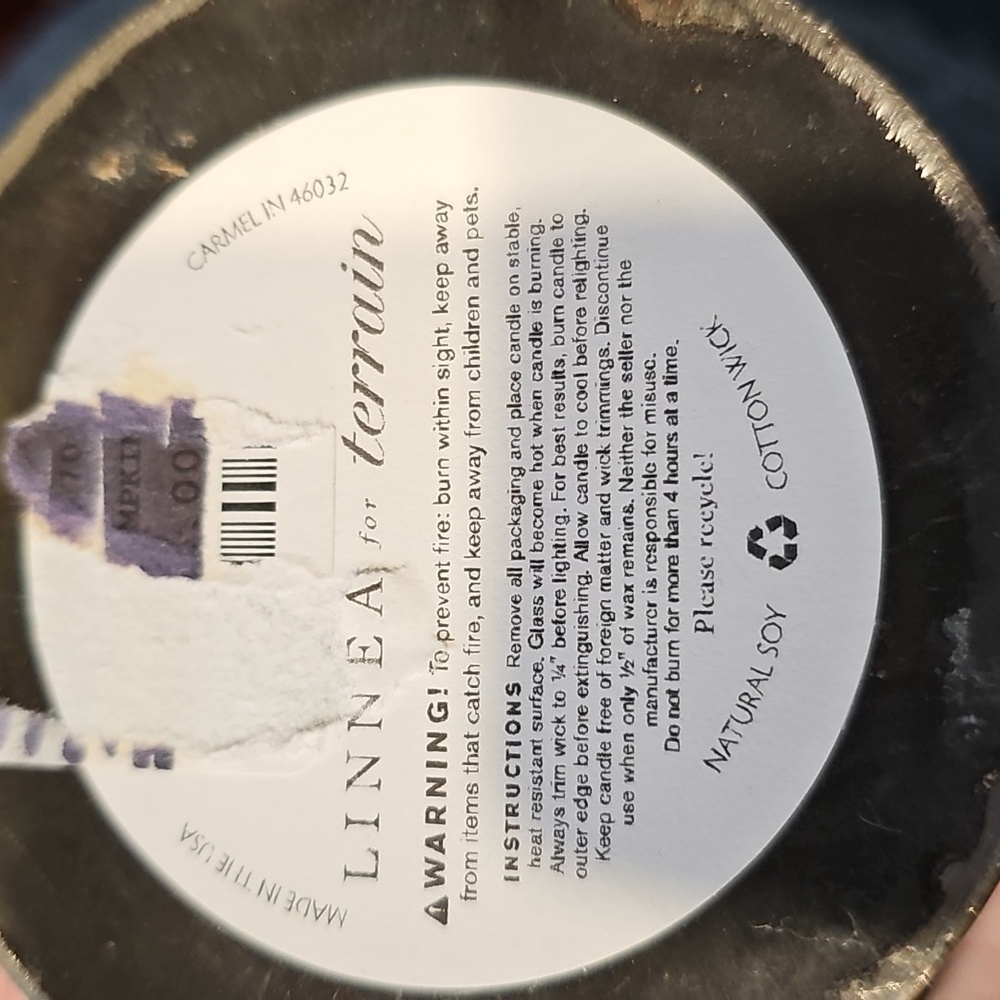 Anthropologie Linnea for Terrain Soy Candle - Harvest Pumpkin 10 oz NWOB - Picture 5 of 5